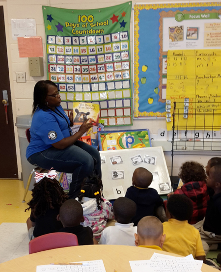 Amite County Elementary School students enjoy a reading of The Bear Ate Your Sandwich